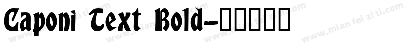 Caponi Text Bold字体转换